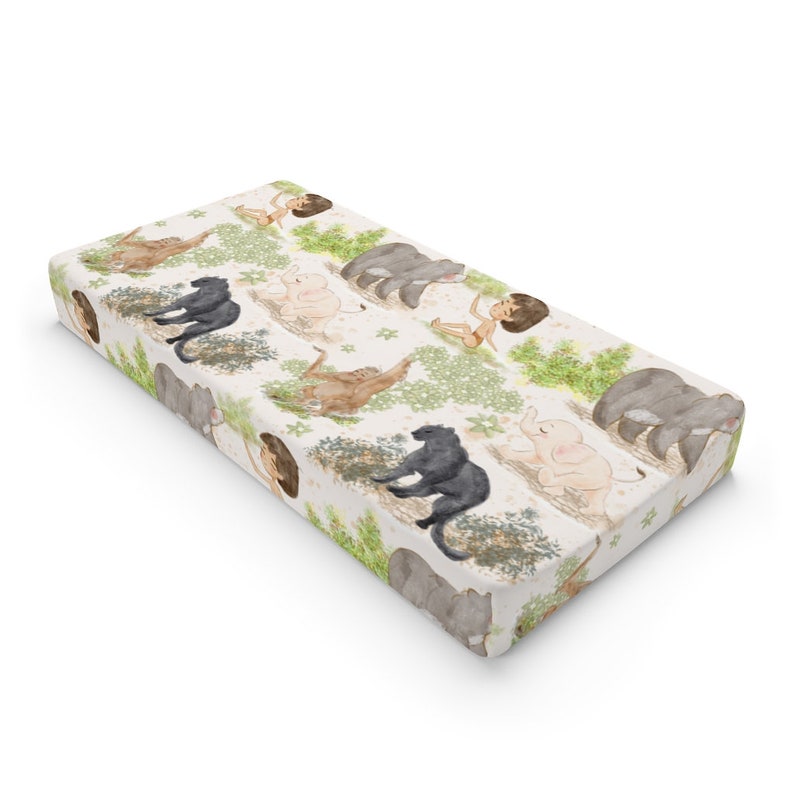 Jungle Book Changing Pad Cover Jungle Book Pattern Baby Etsy