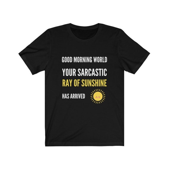 Ray of Sarcastic Sunshine Womens T-Shirt Good Morning World 