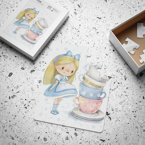 Alice Kids&#39; Puzzle, 30-Piece Jigsaw, Alice in Wonderland Gift, Toddler Gift Idea, Christmas Stocking, AW2022 Set