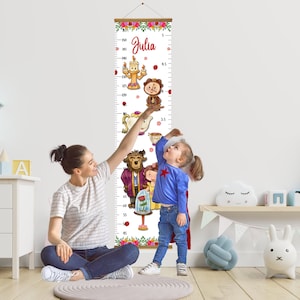 Beauty And The Beast Customised Height Chart, Nursery Decor, 1st Birthday Gift, Toddler Room, Beauty Personalised Growth Chart