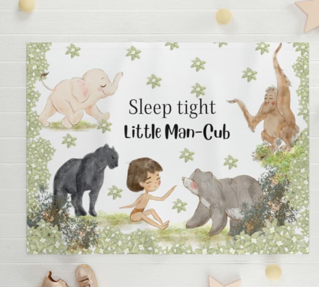 Jungle Book Baby Blanket, Fleece Baby Blanket, New Born Baby Gift, Baby