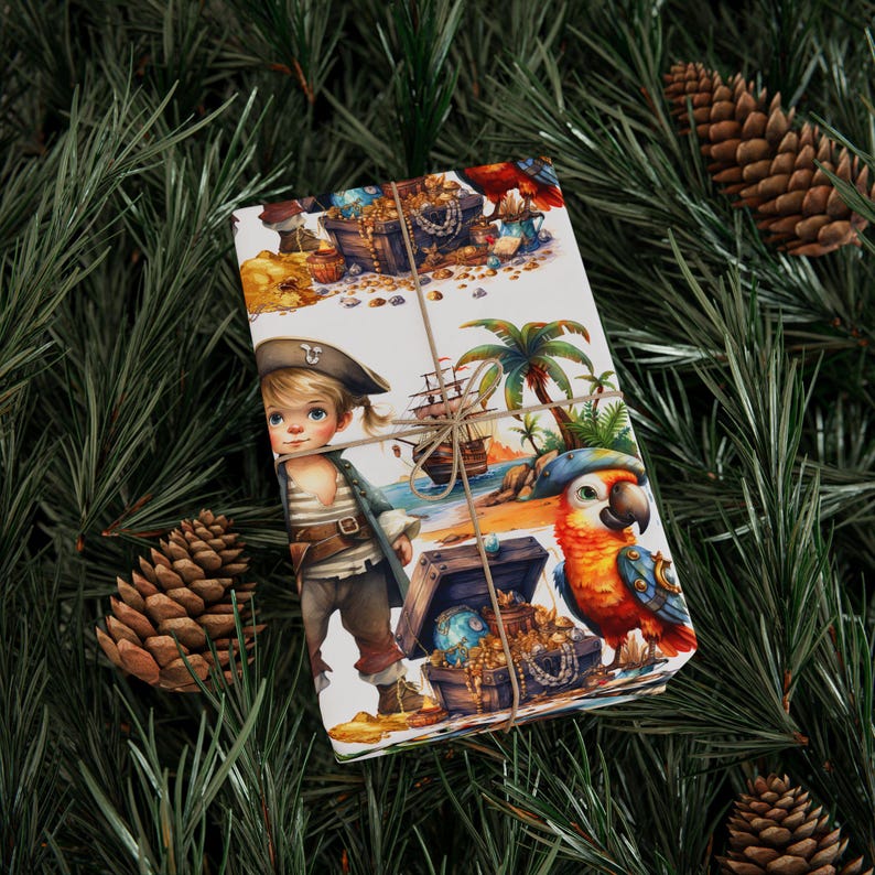 Treasure Wrapper Treasure Island Wrapping Papers, Pirates Gift Wrap, Birthday Gift Wrap ...