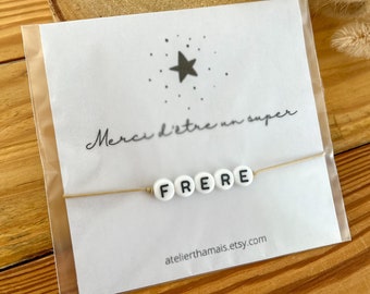 Pulsera hermano hombre / "Gracias por ser un gran hermano" / Regalos hermano, gracias por ser un gran hermano, super hermano, hermano y hermana regalo de Navidad