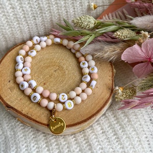 Bracelet d'allaitement perles quartz / Bracelet rappel allaitement / Biberon / Cadeau future maman, naissance, maternité / Stillarmband image 4