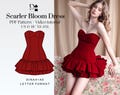 Scarlet Bloom Dress Sewing Pattern: Romantic Summer Dress (XS-6XL) (PDF Download