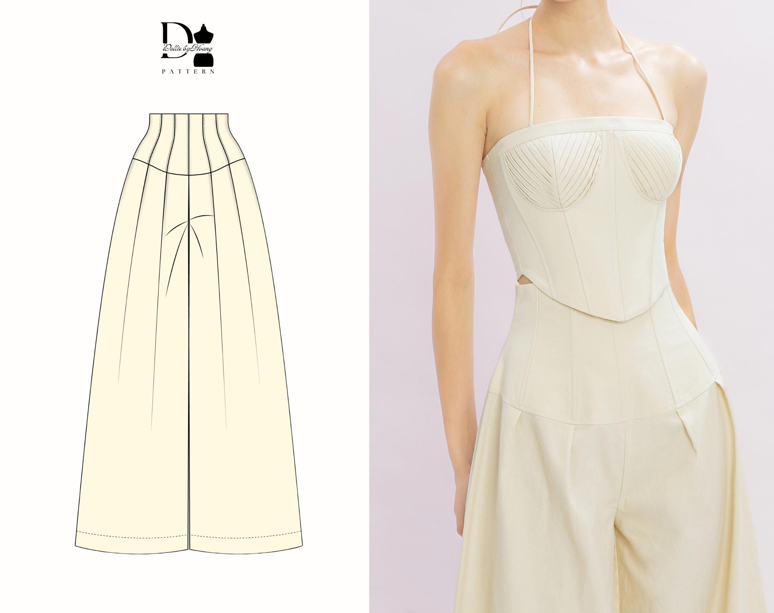 High-waisted Corset Pants PDF Sewing Pattern | XS–6XL (US 0