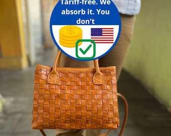 Leather Crossbody Handbag, Leather bag, Woven French Style bag, Gift for mom, Gift for wife, Soft Genuine Leather Leather woven bag