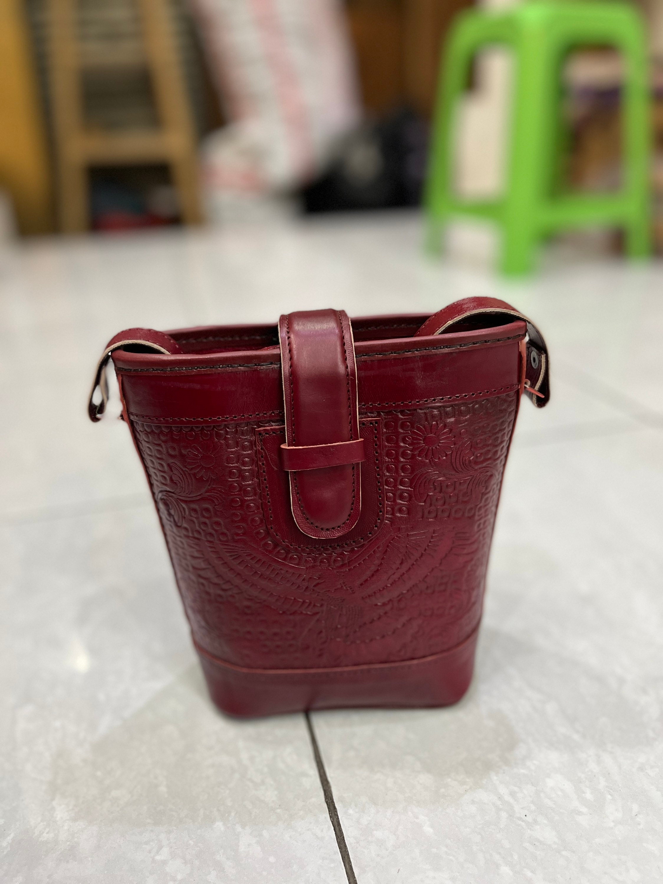 Small Leather Bag, Mini Bucket Bag, Woman Leather Bag