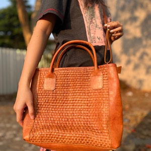 Große Leder Tasche, Crossbody Tasche, Leder Schultertasche, Geflochtene Tasche, verstellbarer Riemen, Leder Handtasche