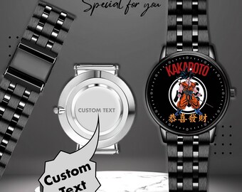 Luxury Wrist Watch – Super Saiyan art – Anime Inspired Art Dial