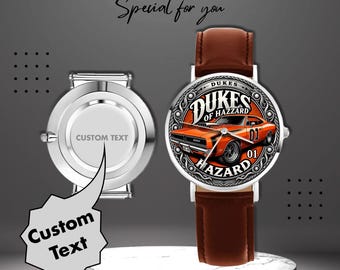 Reloj de lujo con temática de coches de carreras / Dukes of Hazzard, regalo especial para hombre