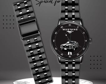 Stylish Sports Car Theme Watch - Sports Car Mustang Inspired Design