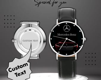 Car Inspired Watch – Wristwatch with Luxury Sports Car Dial – Gift for Men