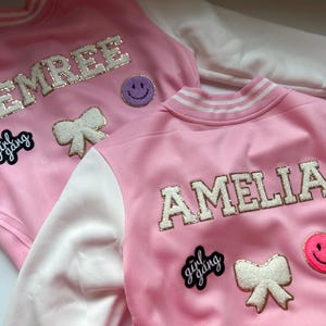 Personalized Varsity Jacket | Custom Varsity Jacket | Personalized Toddler Jackets | Varsity Jacket with patches | Girl Jackets