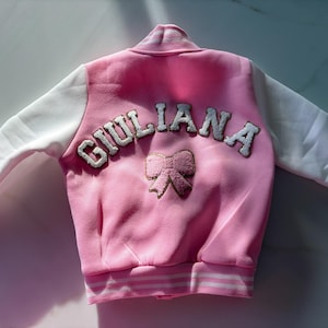 Personalized Varsity Jacket | Custom Varsity Jacket | Personalized Toddler Jackets | Varsity Jacket with patches | Girl Jackets