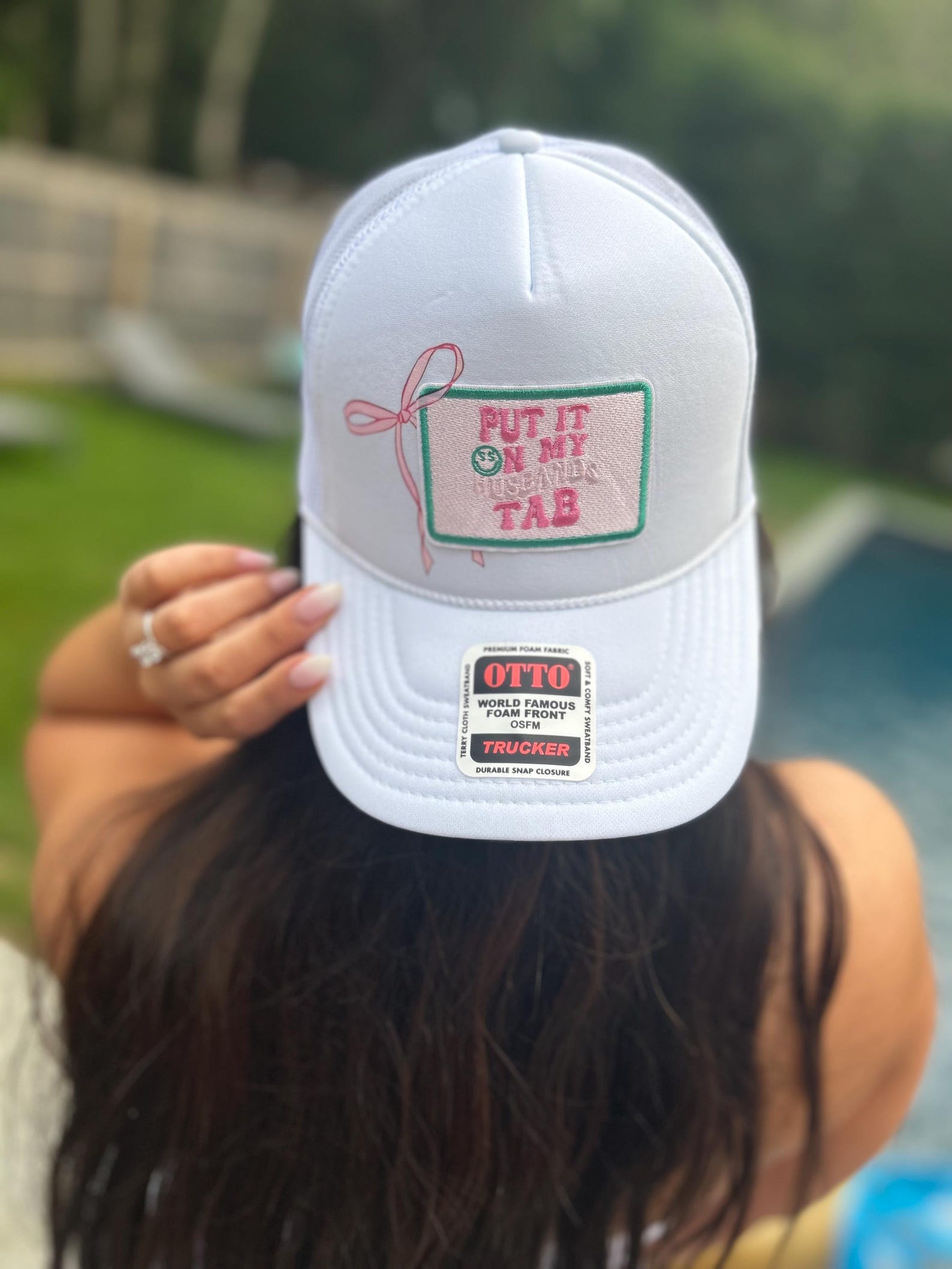 Put It on My Husbands Tab Trucker Hat | Put It on My Husbands Tab ...