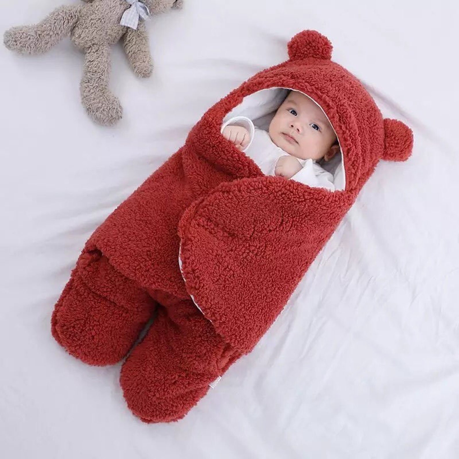 Ultra Soft Baby Bear Wrap Up Blanket Etsy