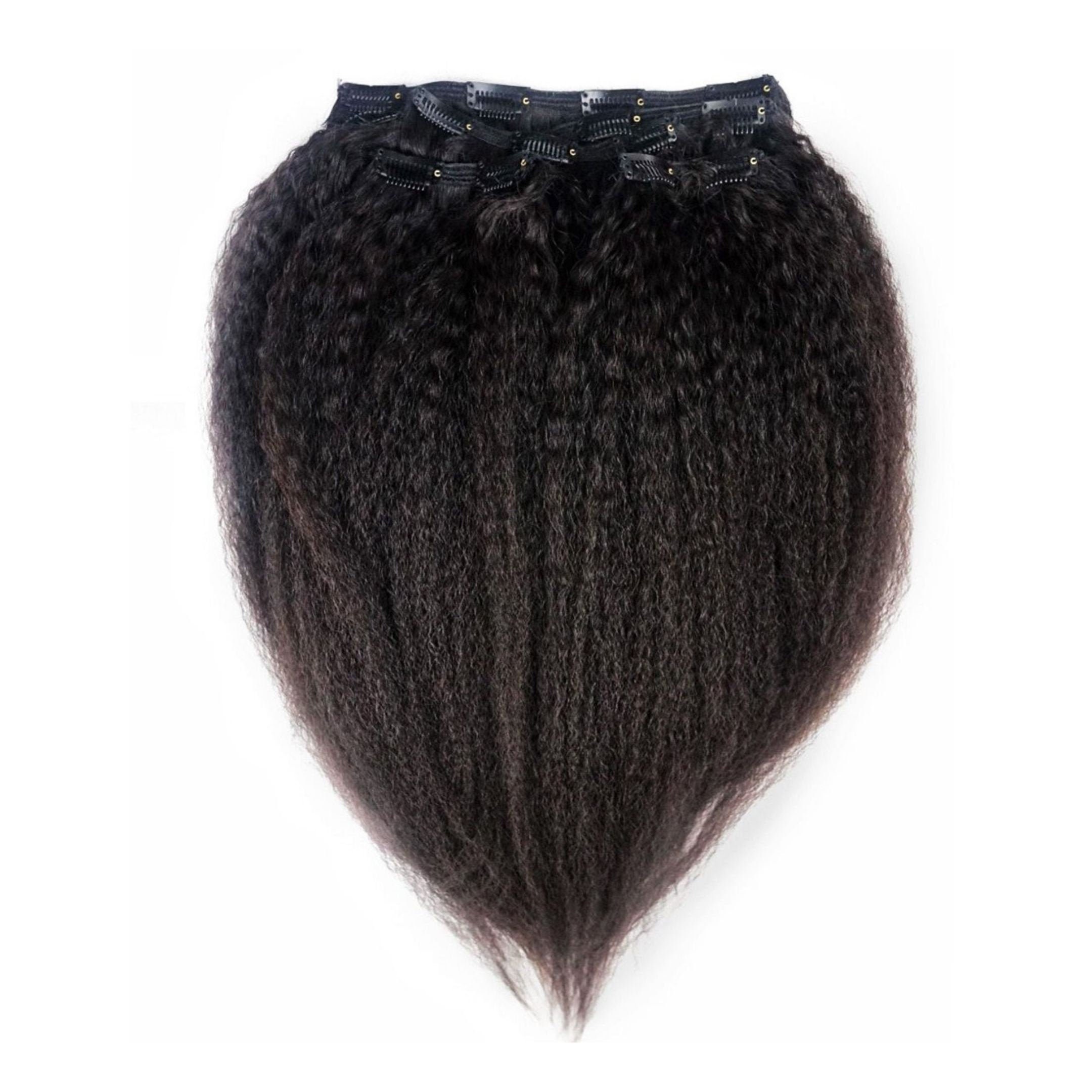 Natural Hair Clips in Straight Blow Out Bundles Etsy