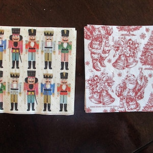 Nutcracker Christmas Napkin: Decoupage Craft Paper, 2" Images