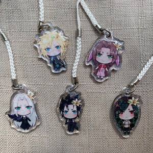 FFVII | Final Fantasy VII Remake Phone Charms | Cloud, Sephiroth, Aerith, Tifa, Zack