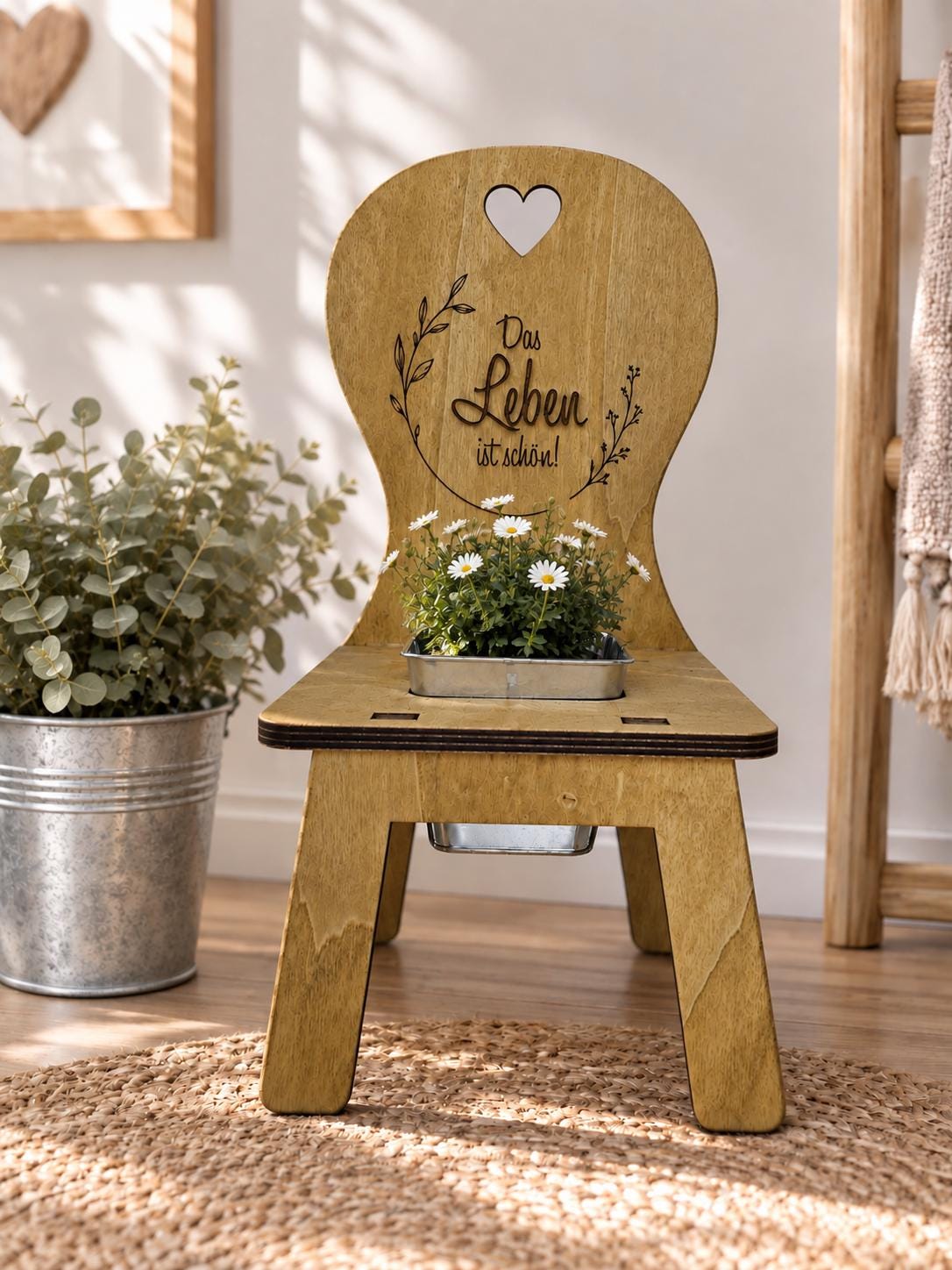 Holz blumentopf stand