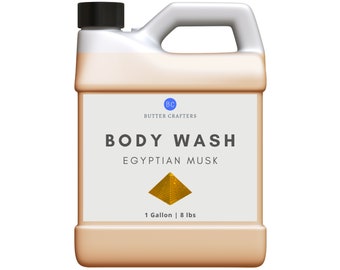 Egyptian Musk Body Wash - 100% Natural Smooth Rich Leather Enriched With Vitamin C & Vitamin E Antioxidant Bulk Wholesale | ButterCrafters