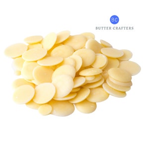 Cocoa Butter Wafers - 100% Pure Raw Natural Organic Edible Food Grade Vegan Disk NON-GMO Skin Care Body Moisturizer Bulk | ButterCrafters