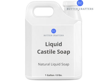 Liquid Castile Soap (Unscented) 1 Gallon | 8 lbs. - 100% Pure Natural Organic Body Wash, Cleaning, Laundry, Bulk Wholesale | ButterCrafters