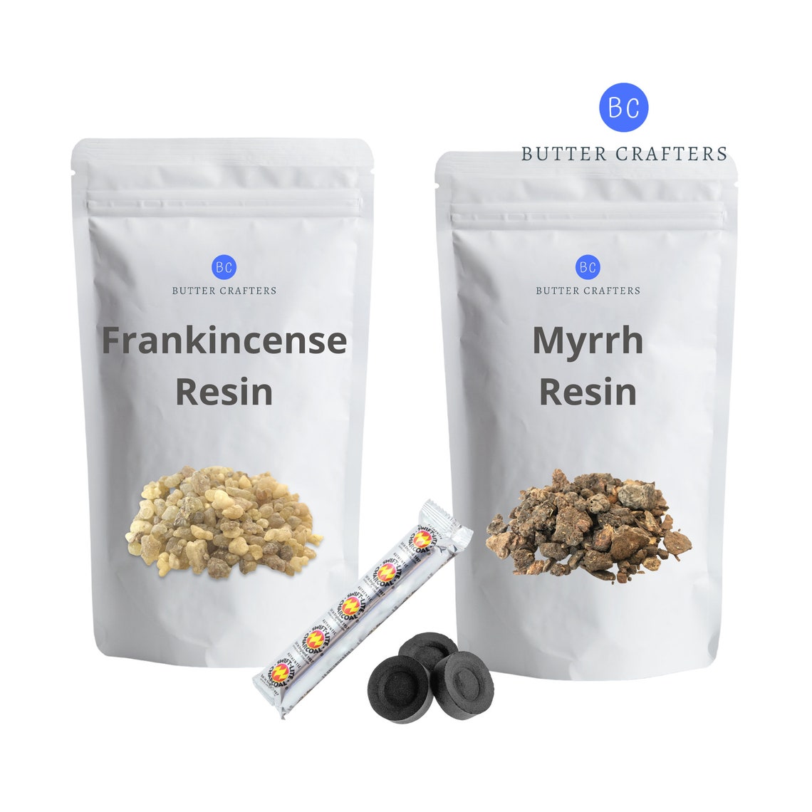 Frankincense & Myrrh Resin Burning Charcoal Set 100 Pure Etsy