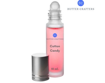 Cotton Candy Body Oil Roll-On 10 ml. | 100% Pure Fragrance Oil Perfume Uncut Long Lasting Roller Unisex Scent 1/3 oz. | ButterCrafters