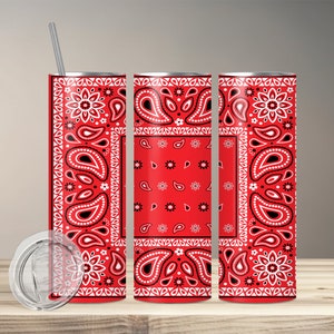 Custom Red Bandana 20oz Tumbler