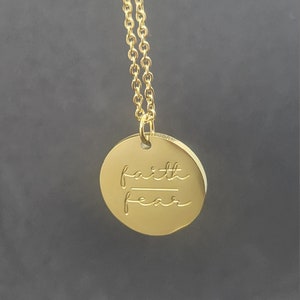 Faith Over Fear|Present Over Perfect|Inhale Exhale Necklace