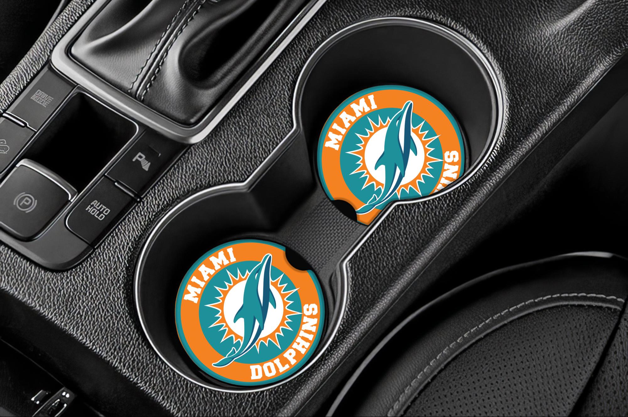 Discover Dolphins Inspired Car Coasters- Set of 2
