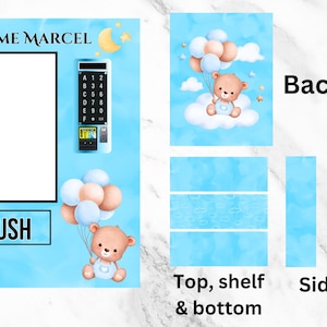 Editable Baby Shower Vending Machine 8.5X11 Template ***Digital Download Only***