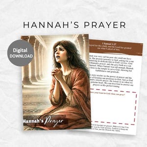 Hannah’s Prayer – Kids Bible Worksheet | One-Page Printable | Faith & Prayer Activity for Sunday School or Homeschool