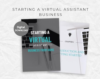 Virtual Assistant Business Startup Guide: Work From Home Workbook (Digital Download)