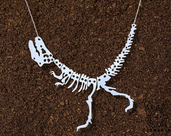 T-Rex Skeleton Statement Necklace