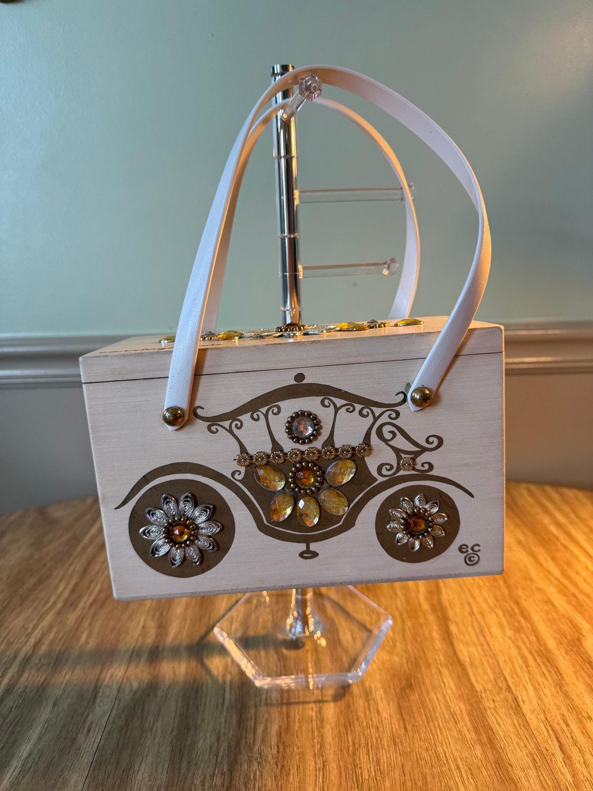 Vintage Enid Collins “carriage Trade” Wooden Box Purse Vintage Enid Collins “carriage Trade” Wooden Box Purse