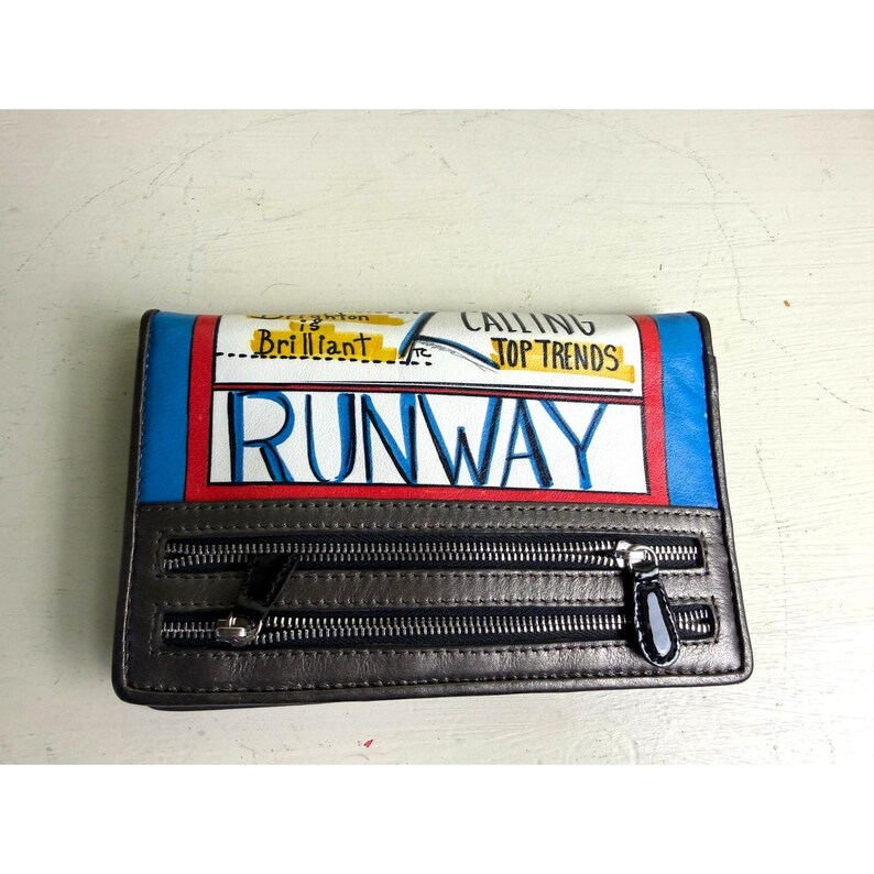 Brighton Couture “Runway” Wallet Clutch | London Calling Pop Art Leather Wallet image 2