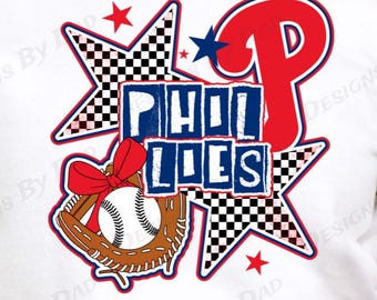 Phillies Baseball Team PNG Design (Digital File)