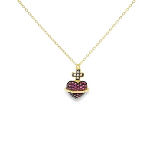Sacred Heart necklace / Corazon sagrado sterling silver 15+3”