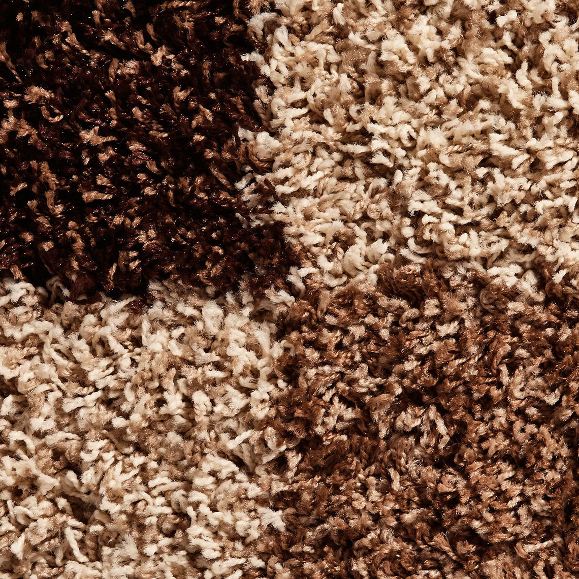 Think Check Beige Brown Shaggy Rug 5cm Thick pile /Living Room Etsy