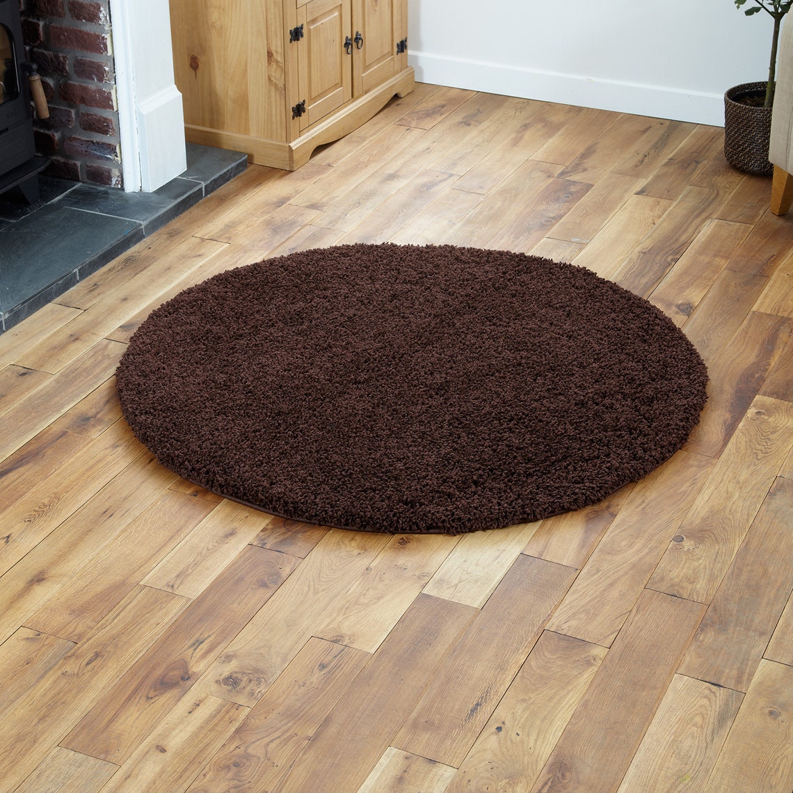 Modern Chocolate Brown Shaggy Rug Small to Large 5 Cm Thick Etsy UK