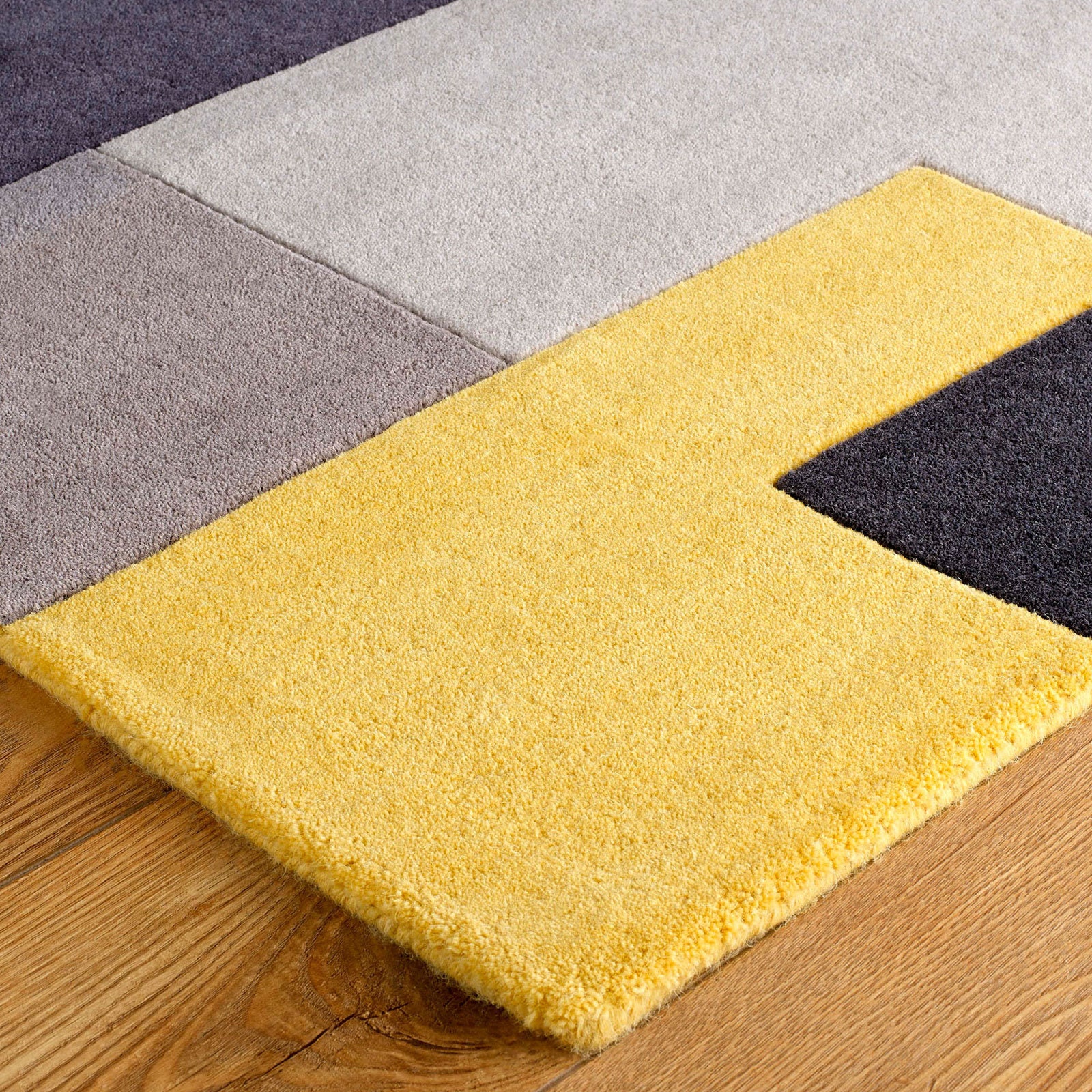 Modern Geometric Wool Rugs in Yellow Outdoor/Indoor Rug Etsy