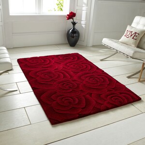 Valentine Rose Luxury Modern Wool Rugs for Living Room Rug / Bedroom ...
