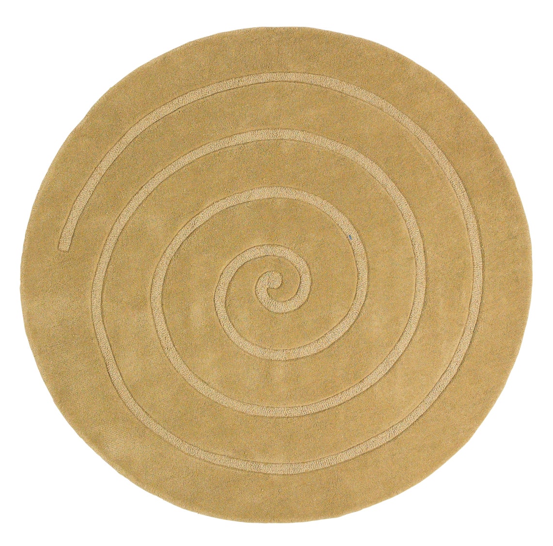Spiral Circular Round Wool Rugs in Gold Etsy