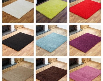 Modern Shaggy Rug Small to Large 5 cm Thick Pile Rugs Living Room Bed Lounge Kids Playroom