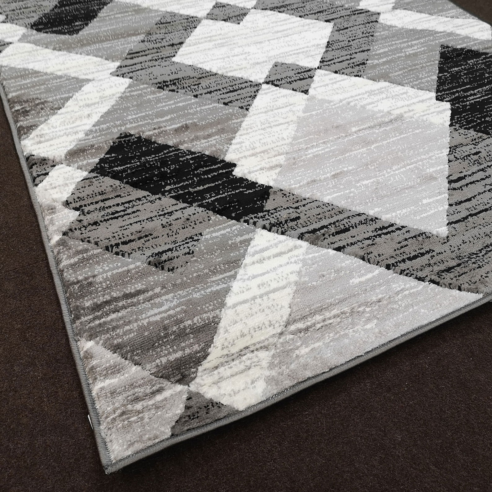 Matrix Abstract Black Grey Modern Rug /Bedroom Rug/Living Room Etsy