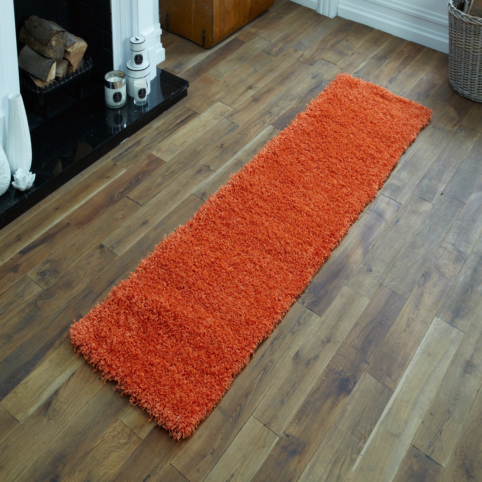 Modern Orange Shaggy Rug Small to Large 5 Cm Thick Pile Rugs Etsy UK