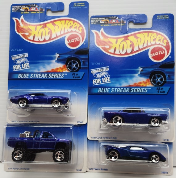 Hot Wheels 1997 Blue Streak Series Set 2 Complete All Mint on - Etsy